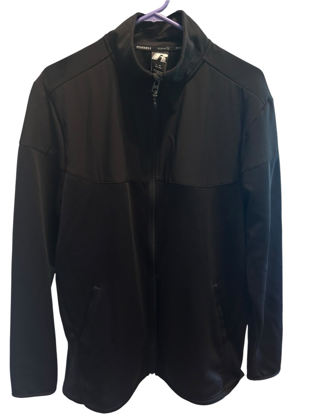 Russell Athletic Black Lightweight Full-Zip Shirt Jacket